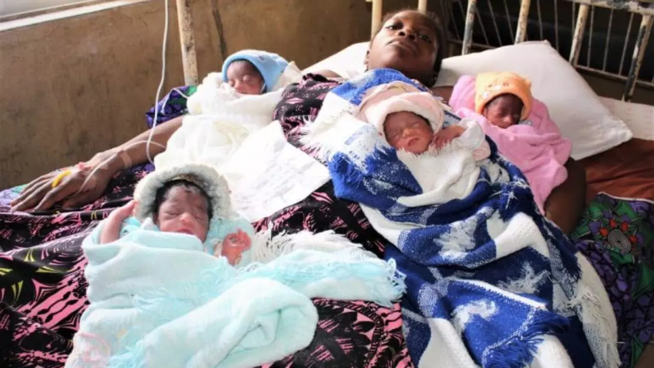 Unemployed woman gives birth to set of quadruplets