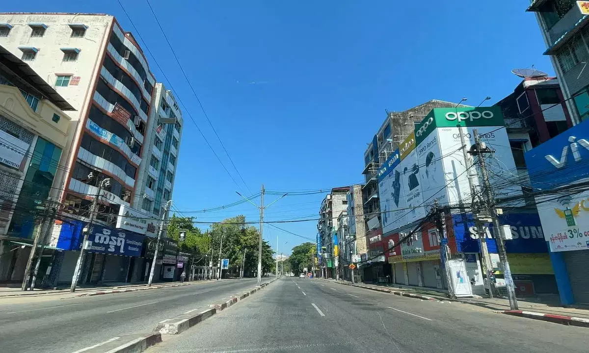 Myanmar protesters observe silent strike against military coup