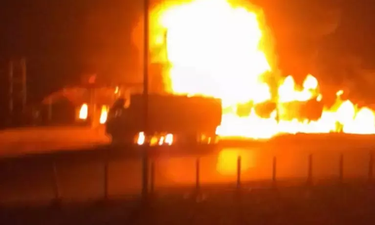 Fire outbreak on Onitsha petrol station