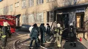 2 die as fire gut Russias COVID hospital