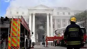 South African parliament fire under control