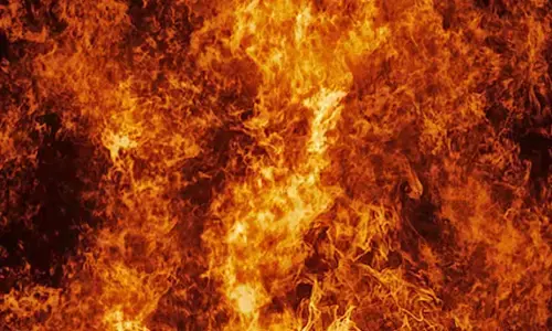 JUST IN: Students ran for escape as fire guts Law School Lagos campus