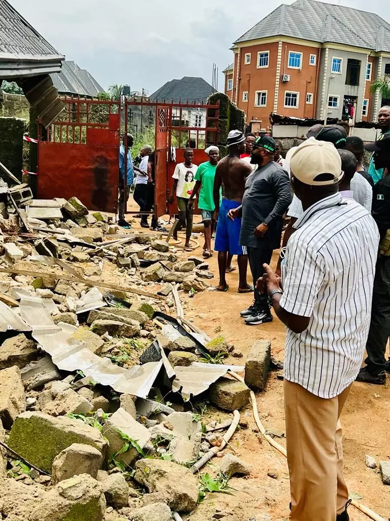 Imo Govt. seals collapsed two-storey building