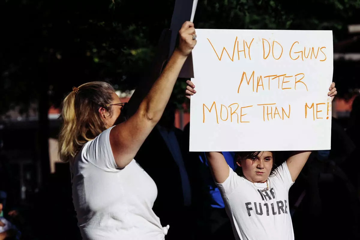 Students across America protest Texas mass school shooting