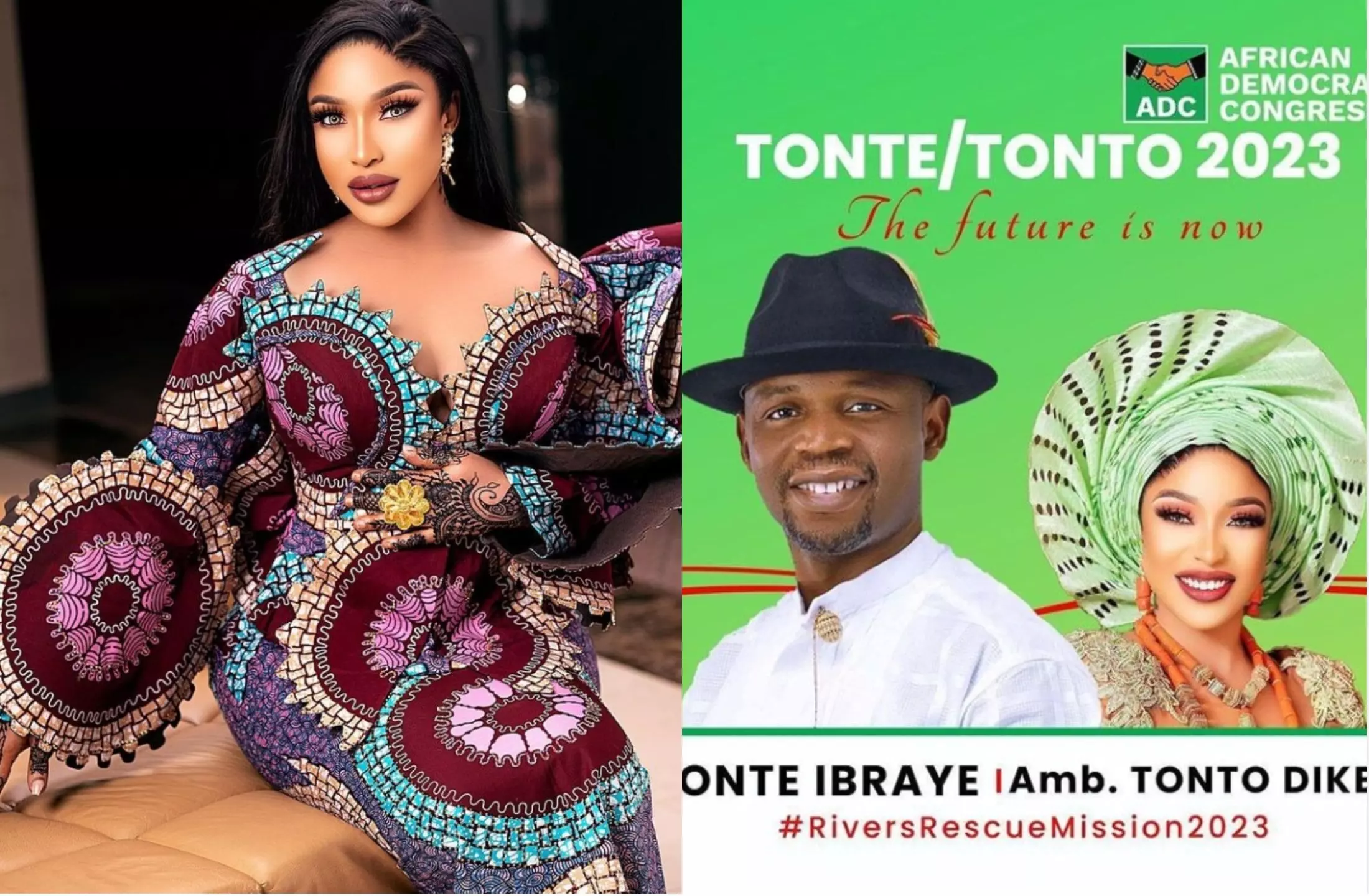 Tonto Dikeh emerges running mate to Rivers ADC guber candidate Tonto Dikeh emerges running mate to Rivers ADC guber candidate