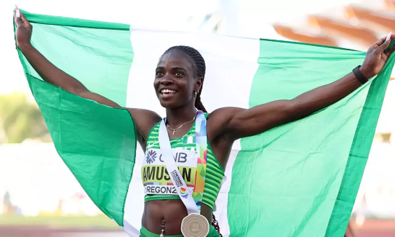 Buhari celebrates 100m track superstar, Amusan
