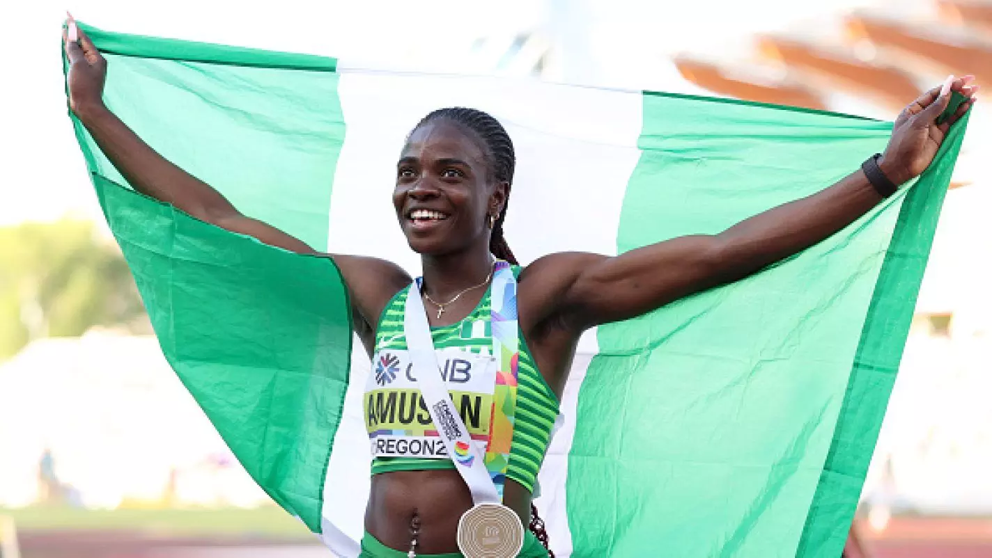 Buhari celebrates 100m track superstar, Amusan