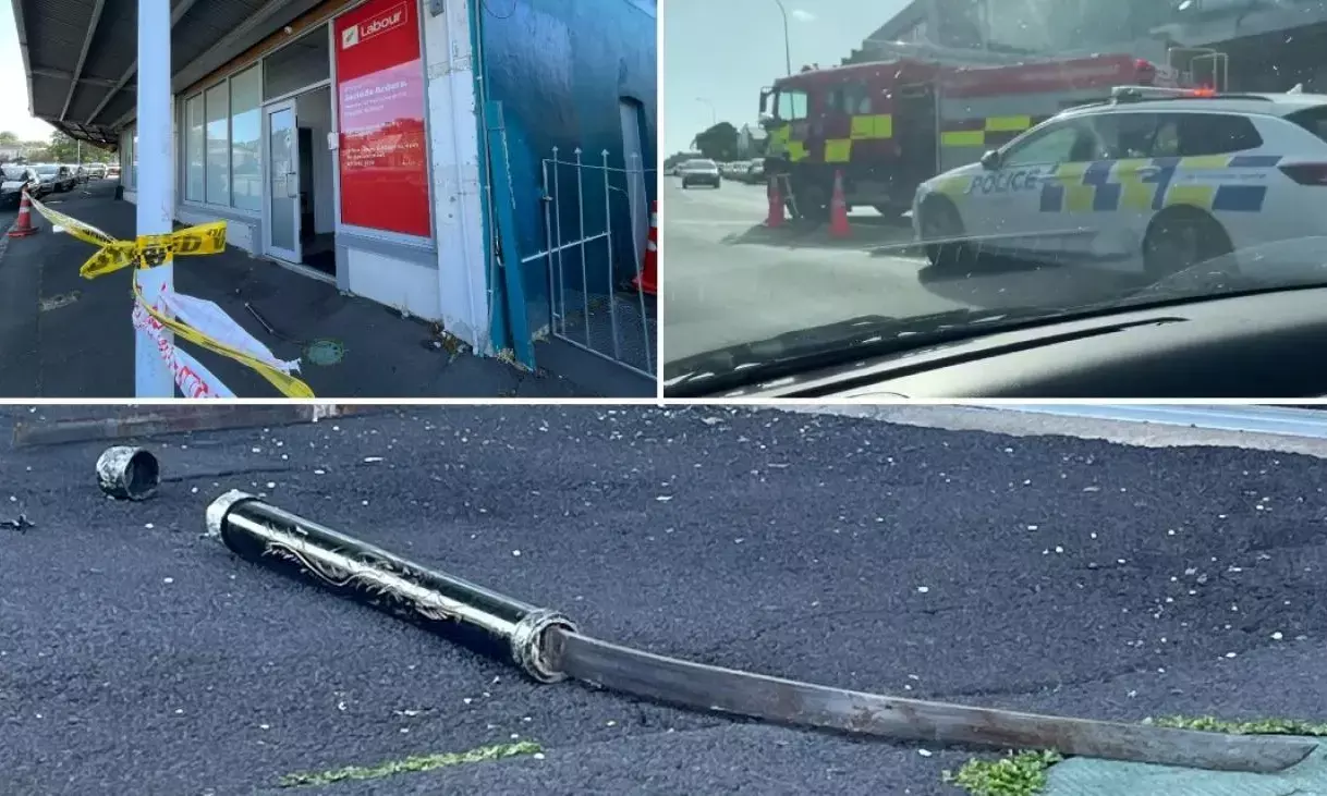 New Zealand PM Jacinda Arderns office attacked with sword