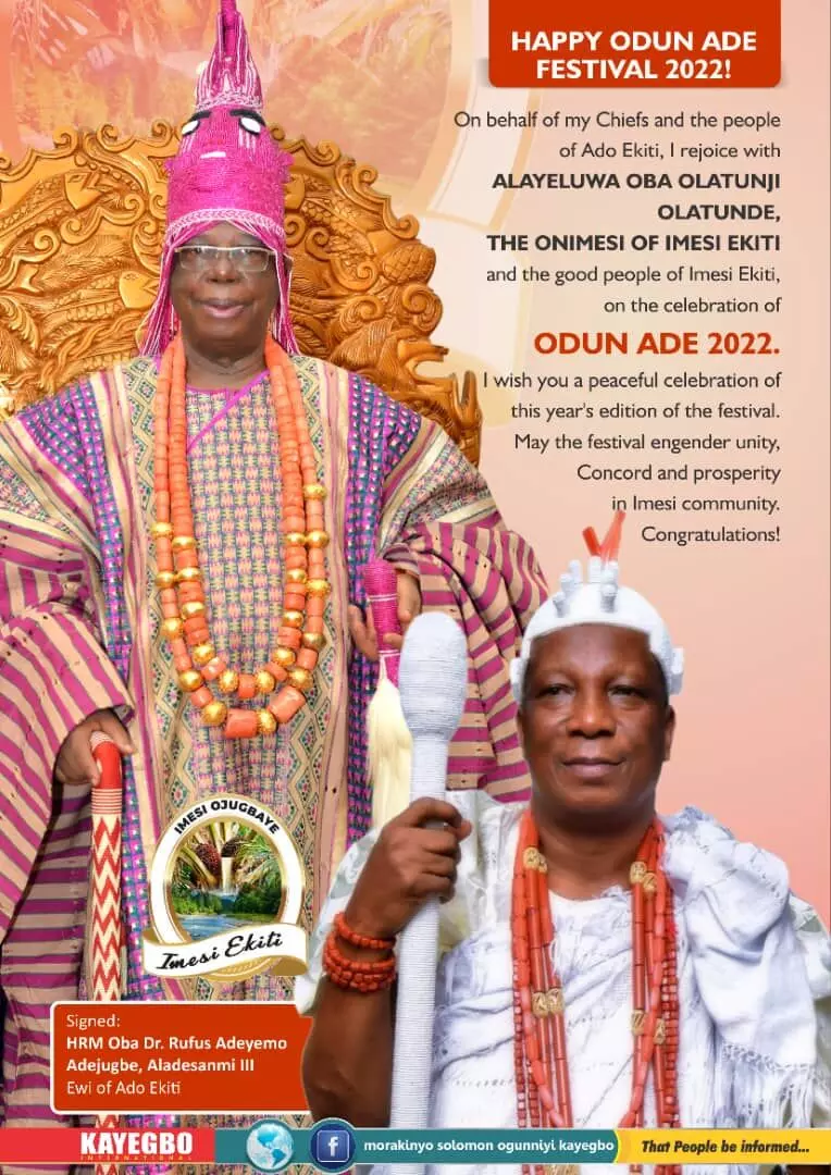 Ewi of Ado-Ekiti defies 400-year-old curse by visiting Imesi-Ekiti Ewi of Ado-Ekiti defies 400-year-old curse by visiting Imesi-Ekiti