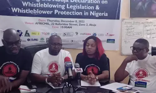 Implement whistle-blower protection law before leaving office -Coalition tells FEC, NASS