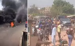 Violence erupts in Ogun over naira crisis, banks vandalised