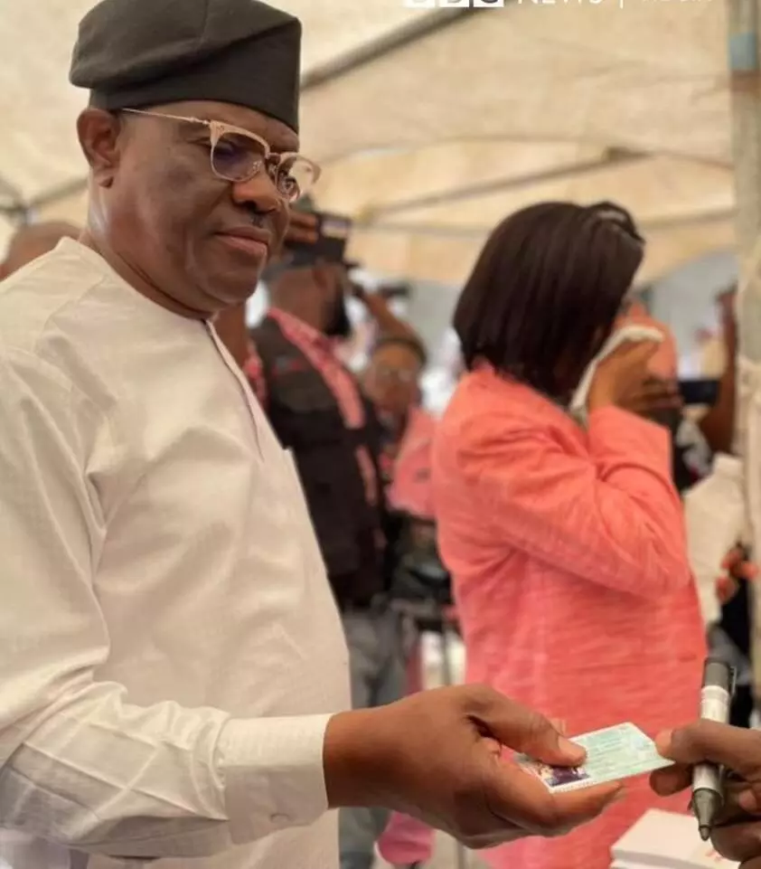 Wike votes hours after BVAS machine failed Wike votes hours after BVAS machine failed