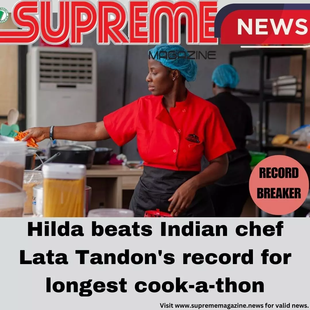 Hilda beats Indian chef Lata Tandons record for longest cook-a-thon