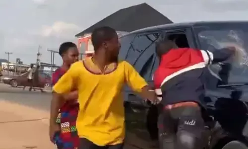 Man breaks Range Rover windscreen after seeing girlfriend