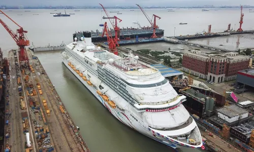 China’s first home-grown cruise ship starts trial trip