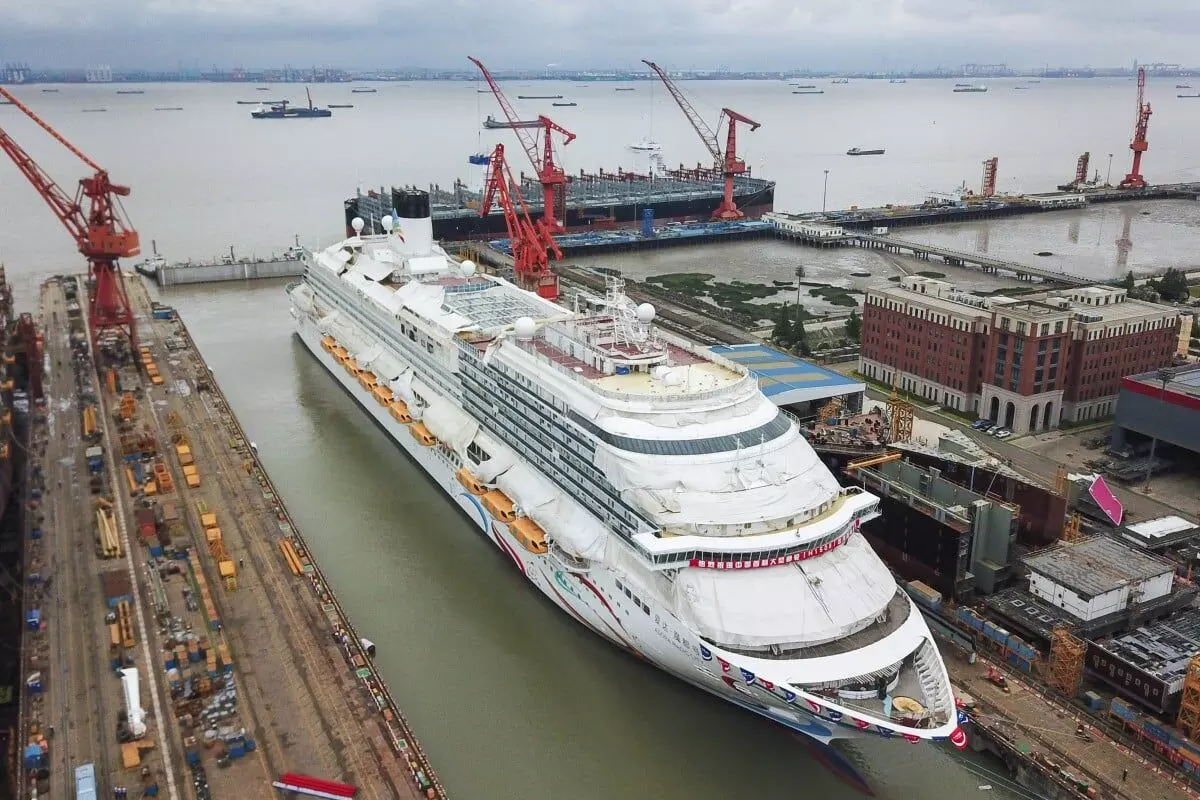 China’s first home-grown cruise ship starts trial trip