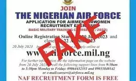 NAF not recruiting – Spokesman