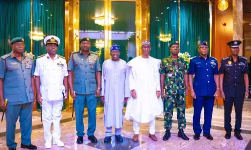 Breaking: President Tinubu decorates new service chiefs Breaking: President Tinubu decorates new service chiefs