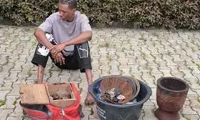 I bathed with human head to boost my patronage - suspect