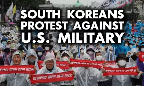 S. Koreans rally against joint military drill with U.S.