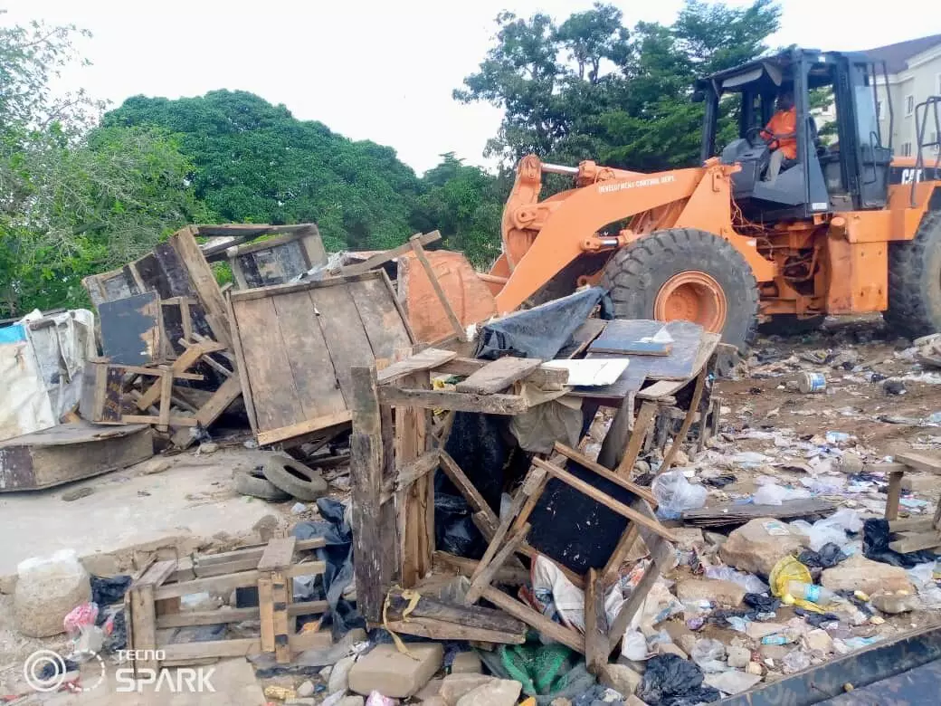 FCTA demolishes illegal market use for criminal activities in Abuja FCTA demolishes illegal market use for criminal activities in Abuja