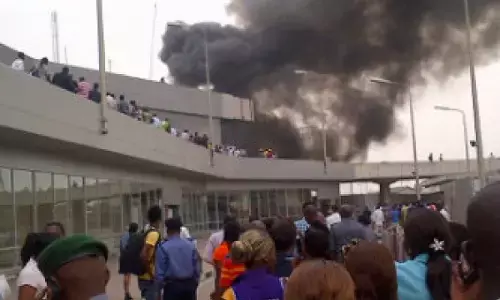 Just In: Fire Guts Lagos International Airport