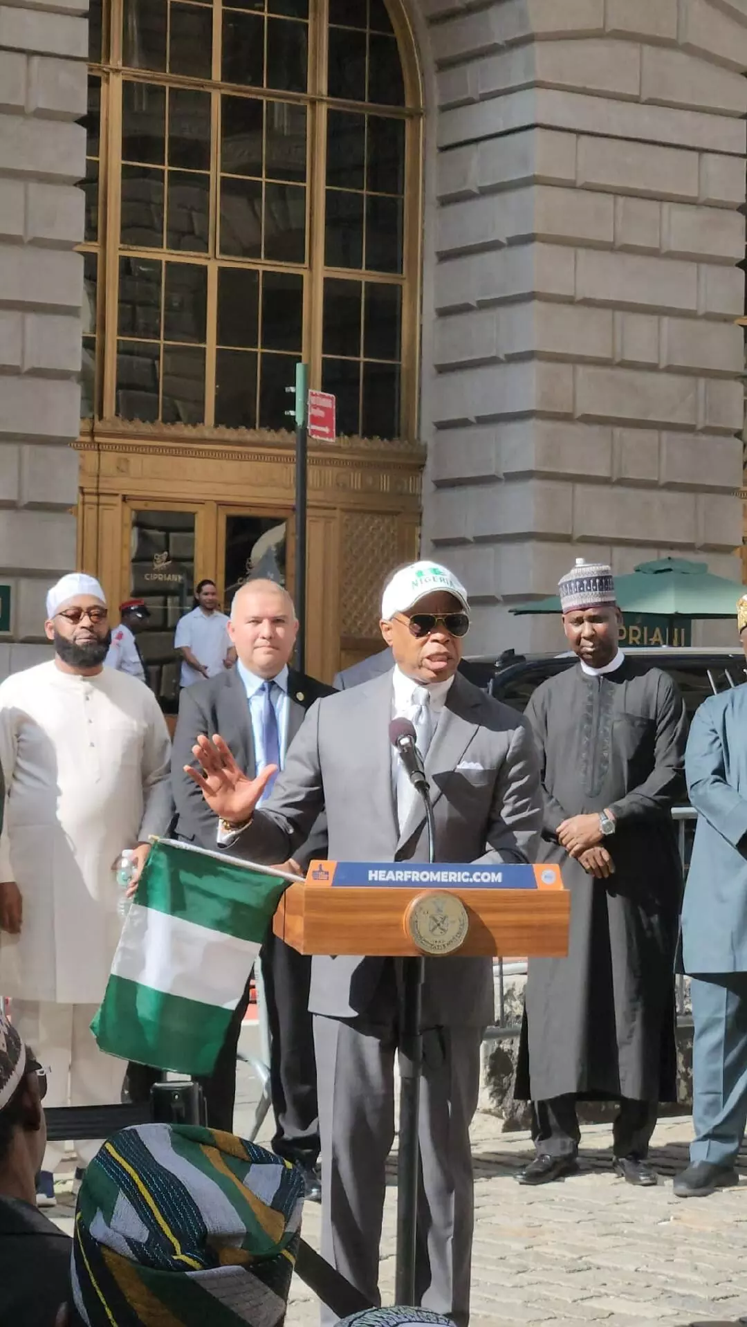 Nigeria@63: New York Mayor, envoys hoist national flag at Bowling Green