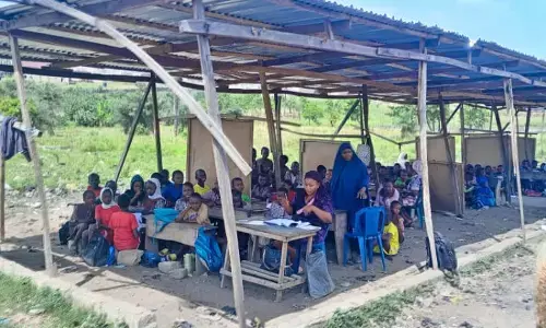 Wike directs reconstruction of FCT school where pupils sit on bare floor
