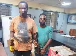 Police arrest 2 men in connection with alleged production of fake drinks