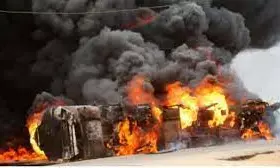 Truck explodes at Nigeria/Benin border area while discharging diesel