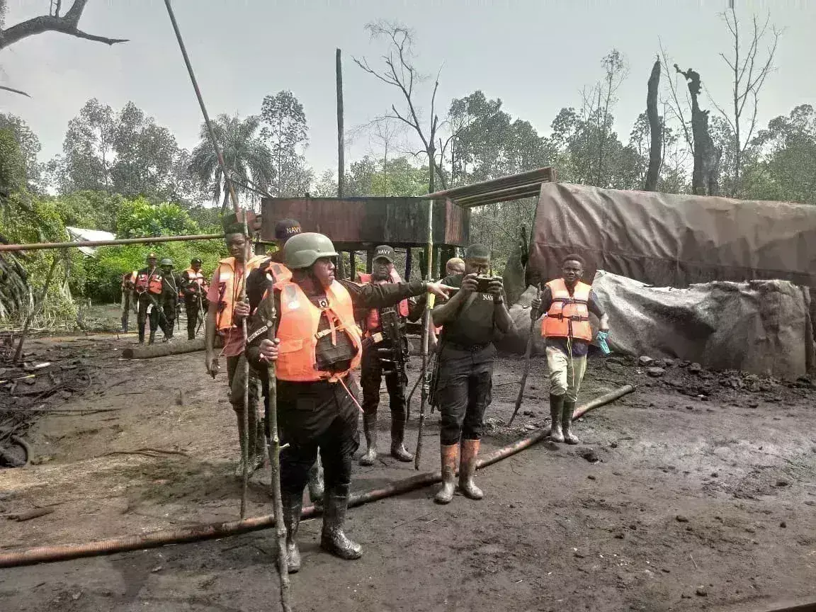 Navy uncovers 15 illegal refineries in Rivers