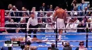 Anthony Joshua knocks out boastful Ngannou in second round