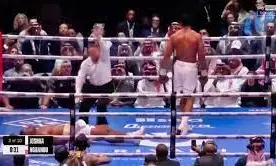 Anthony Joshua knocks out boastful Ngannou in second round