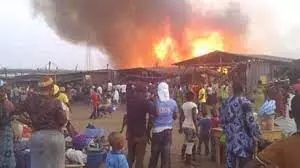 BREAKING: Fire guts section of Onitsha market BREAKING: Fire guts section of Onitsha market