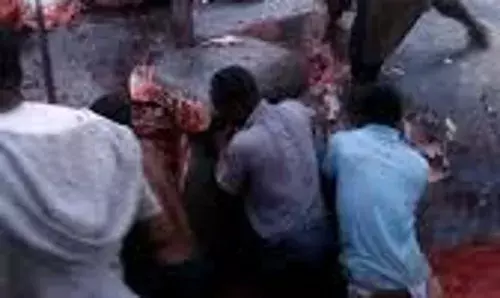 Residents butcher stranded whale for meat in Bayelsa community