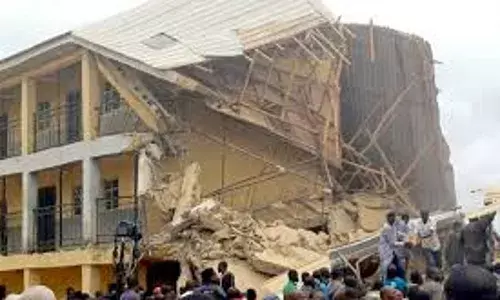 2-Storey school building collapses in Jos, traps students 2-Storey school building collapses in Jos, traps students