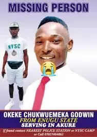 Reps urges I-G to investigate case of missing corps member Reps urges I-G to investigate case of missing corps member