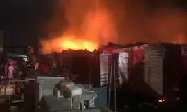 Fire destroys shops with goods worth millions in Lagos market