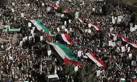 Students stranded in war-torn Gaza protest for right to study abroad