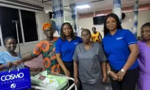 Organisation gifts materials to New Year babies in Lagos Organisation gifts materials to New Year babies in Lagos