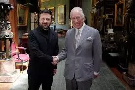 King Charles welcomes Volodymyr Zelensky to lunch at Windsor Castle