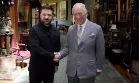 King Charles welcomes Volodymyr Zelensky to lunch at Windsor Castle