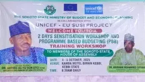 UNICEF, Sokoto Govt. train assembly members on programme-based budgeting
