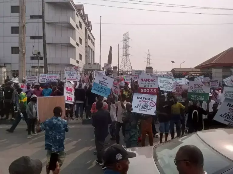 Groups stage protest for, against ban of alcohol in sachets Groups stage protest for, against ban of alcohol in sachets
