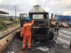 Tanker Laden with Petroleum Product Bursts Into Flames