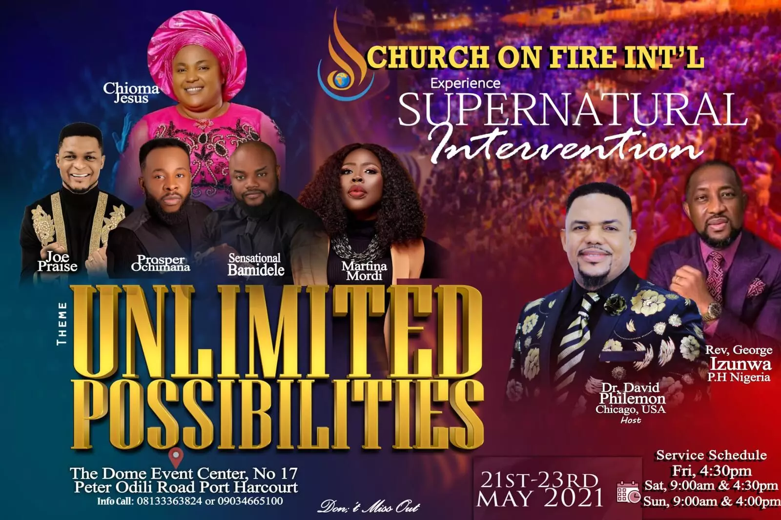 Supreme Special: Church on Fire Intl to Hold a Programme Unlimited Possibilities