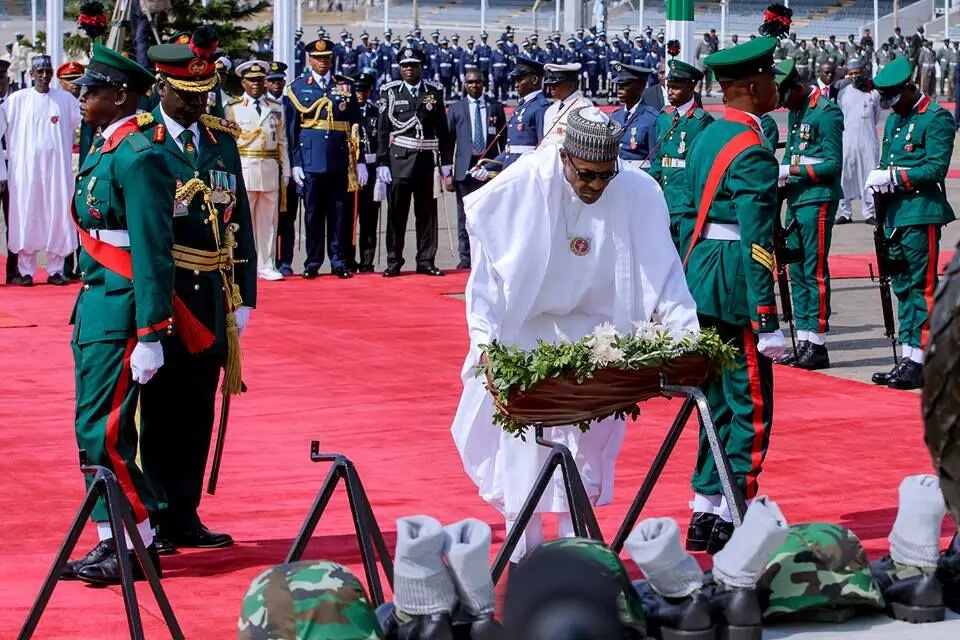AFRD 2021: Buhari, Osinbajo, others honour fallen heroes