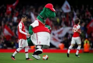 Arsenal’s mascot Gunnersaurus returns from brink of extinction Arsenal’s mascot Gunnersaurus returns from brink of extinction