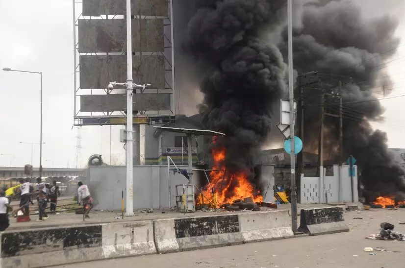 Protest: Hoodlums set police station on fire in Imo