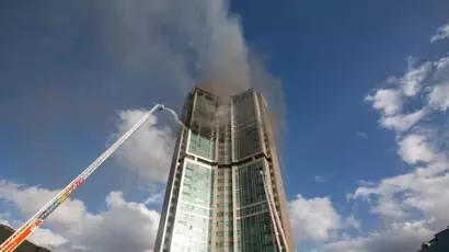 Dozens injured as 33-storey building in S/Korea goes up in flames